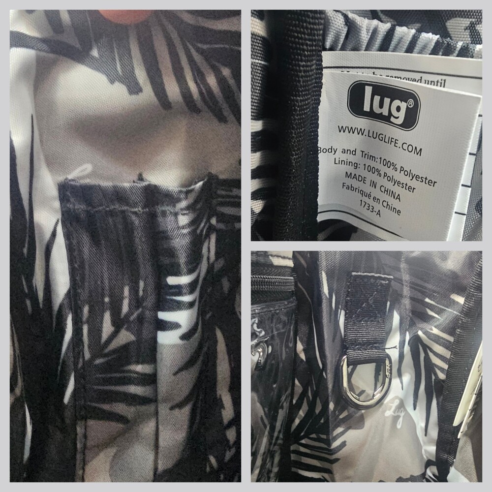 LUG Alpine Midnight Black Crossbody Quilted Medium Bag With Top Handle - Picture 9 of 9